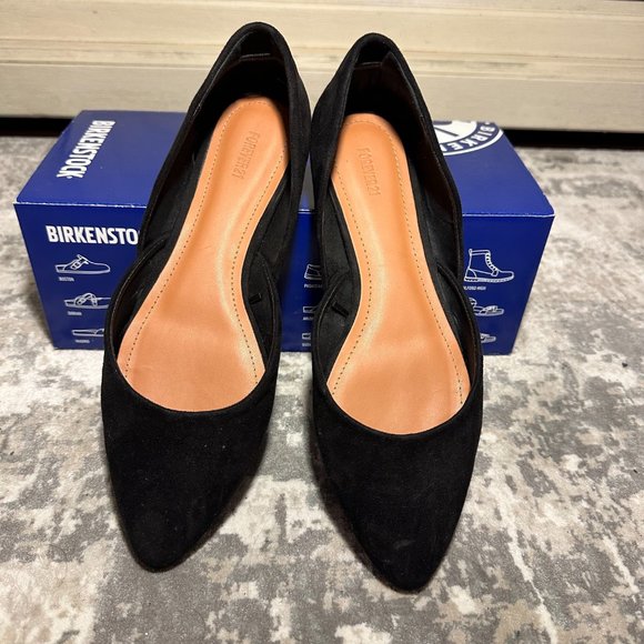 Forever 21 Suede Black Flats (Size 8) - Picture 2 of 3